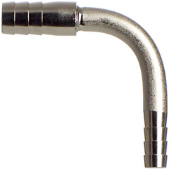 Schlauchverbinder Edelstahl Bogen reduzierend 10mm auf 7 mm.