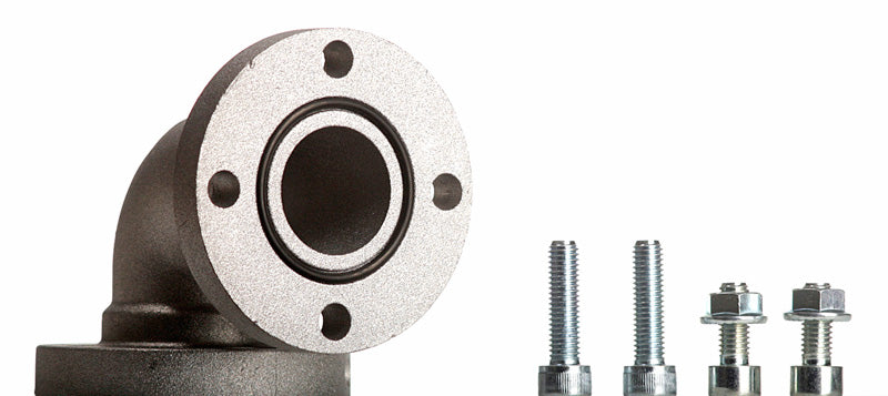 Adapterflansch Rohrbogen 90 Grad für M8 IG