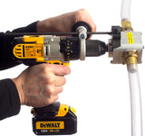 Bohrmaschinenpumpe Aluminium, trocken selbstansaugend, max 60 l/min, 4 bar, Wasser, Wärmeträger, Reinigungsmittel, pflanzliche Öle