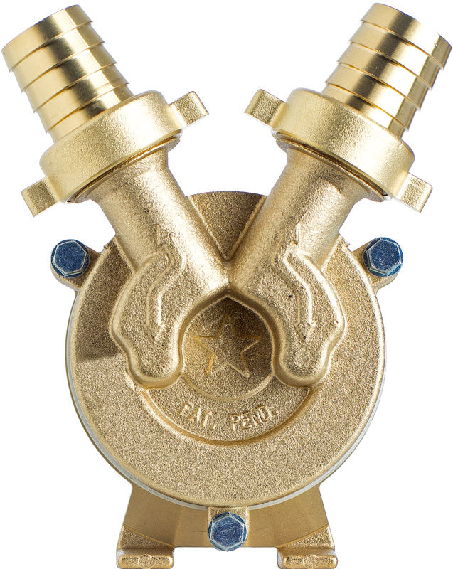 Bohrmaschinenpumpe Bronze, selbstansaugend, max 41,6 l/min, 25 mm Tüllen, Diesel, Heizöl, Wasser