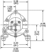 Druck- Membranpumpe 24 Volt, 6,1 l/min, max 6,9 bar, Intervall Betrieb