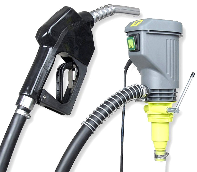 Fasspumpe 230 Volt max. 32 l/min, Diesel, Heizöl, Kühlerflüssigkeit, Automatik Zapfpistole