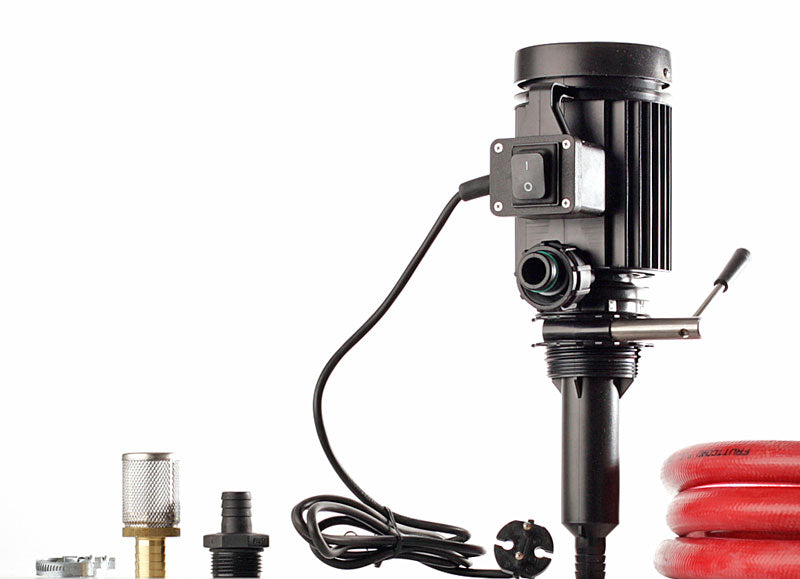 Fasspumpe 24 Volt max. 30 l/min, Diesel, Heizöl, Wasser, Kühlerflüssigkeit, manueller Zapfpistole
