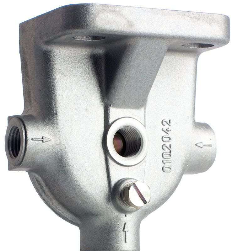 Filterkopf, universal mit vertikaler Befestigung, Aluminium