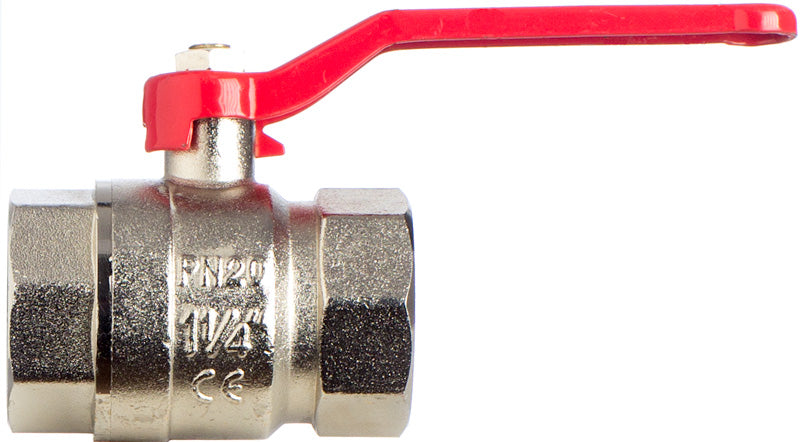 Kugelhahn, 1 1/4 Zoll IG, voller Durchgang, temperaturstabil, Hebelgriff