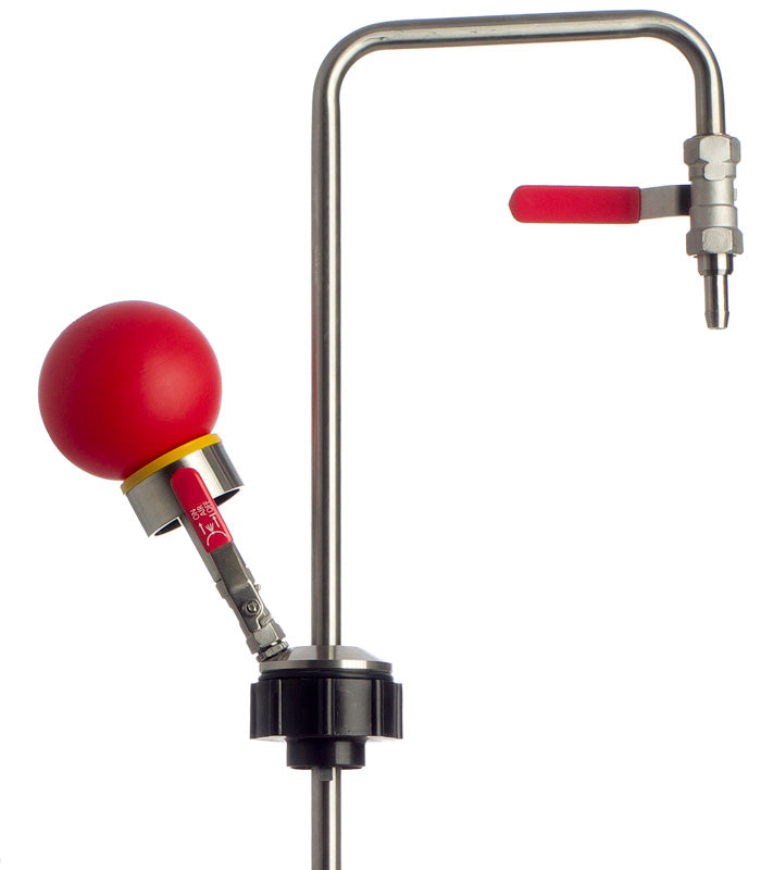 Fasspumpe, Handbetrieb für Lösungsmittel, Auslaufbogen, Weißblechkanister