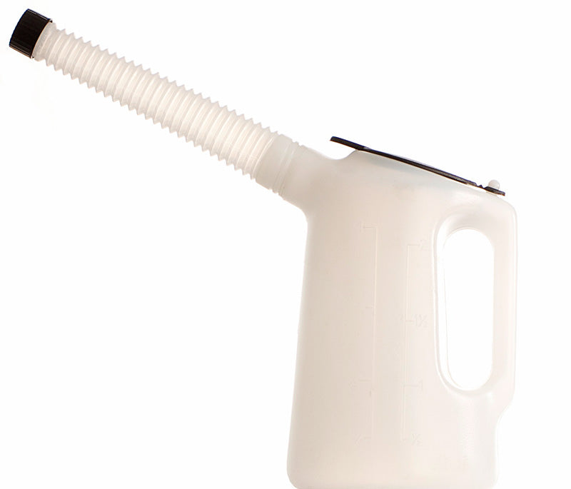 Ölkanne, HD Polyethylen Kunststoff, 1 Liter, verschließbar Auslauf+Deckel