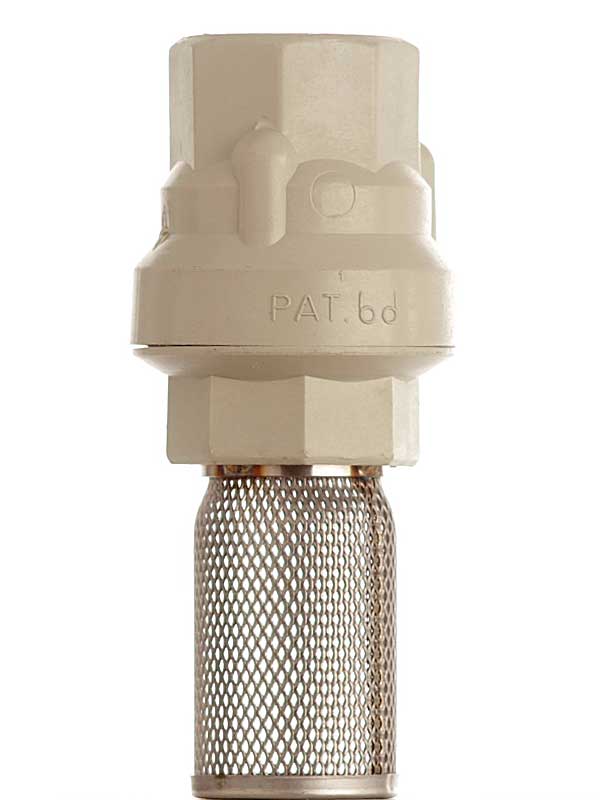 Rückschlagventil Polypropylen, 1/2 Zoll, Edelstahl Saugkorb