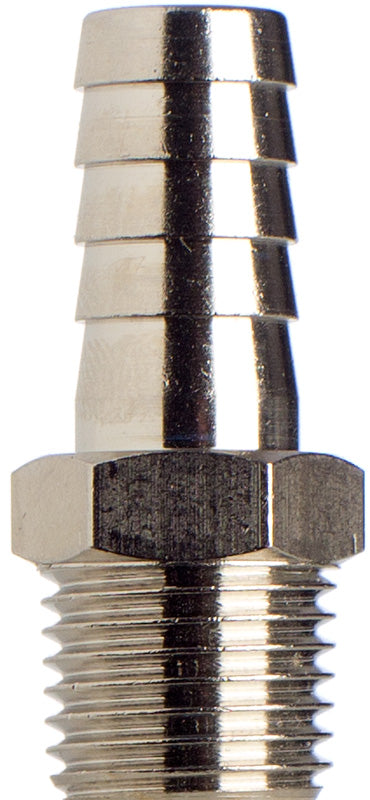 Schlauchtülle 10 mm, 1/4 Gewinde, konisch, Messing vernickelt