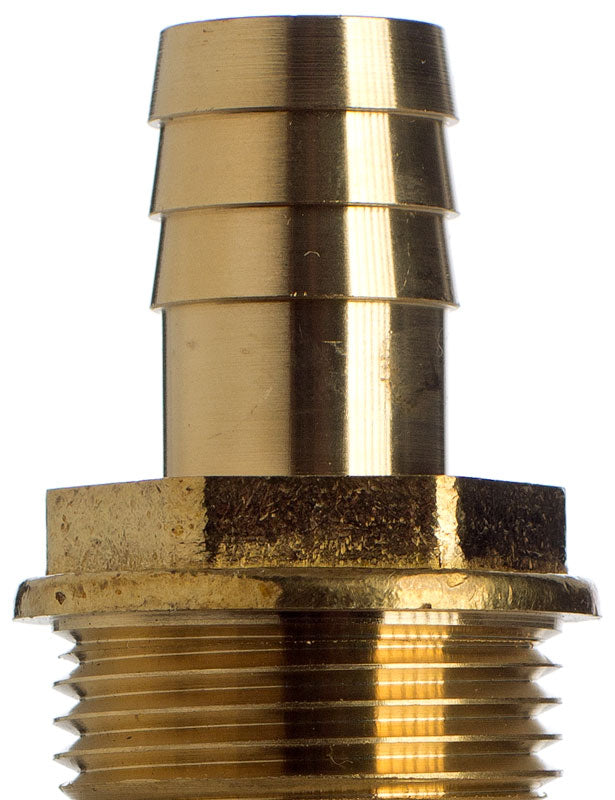 Schlauchtülle 19 mm, 1 Zoll Gewinde, zylindrisch, Messing