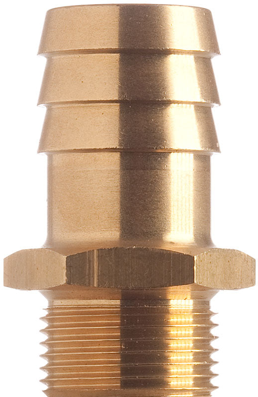 Schlauchtülle Sechskant 25 mm, 3/4 Zoll Gewinde, zylindrisch,  Messing