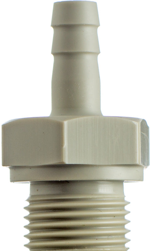 Schlauchtülle 6 mm, 1/4 Gewinde, zylindrisch, Polypropylen PP, lebensmittelecht