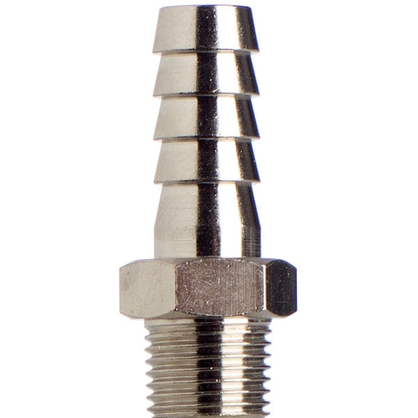 Schlauchtülle 9 mm, 1/8 Gewinde, konisch, Messing vernickelt