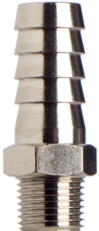 Schlauchtülle 10 mm, 1/8 Gewinde, konisch, Messing vernickelt