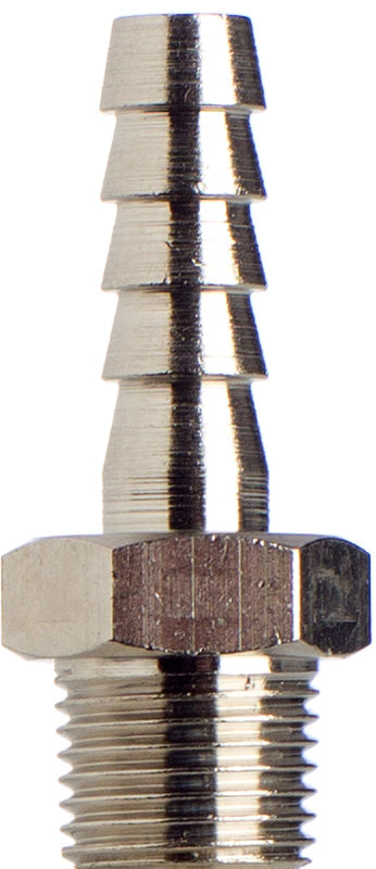 Schlauchtülle 6 mm, 1/8 Gewinde, konisch, Messing vernickelt