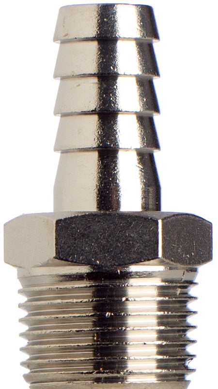 Schlauchtülle 10 mm, 3/8 Gewinde, konisch, Messing vernickelt