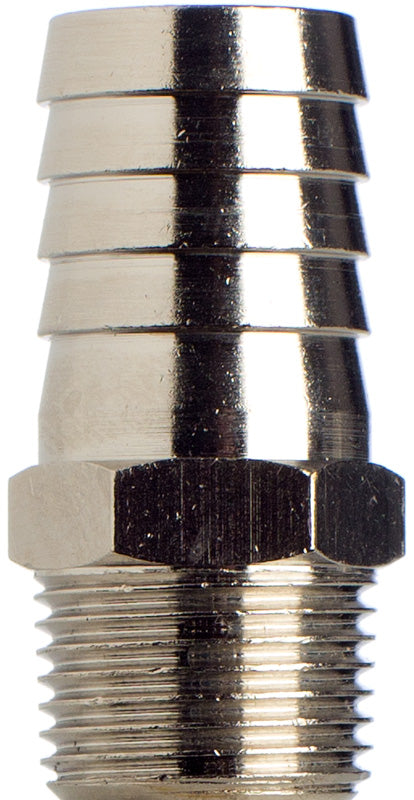 Schlauchtülle 16mm, 3/8 Gewinde, konisch, Messing vernickelt