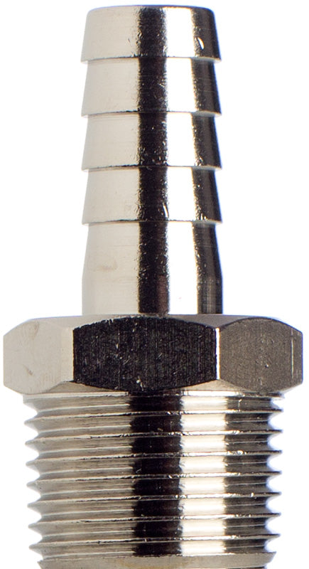 Schlauchtülle 8 mm, 3/8 Gewinde, konisch, Messing vernickelt