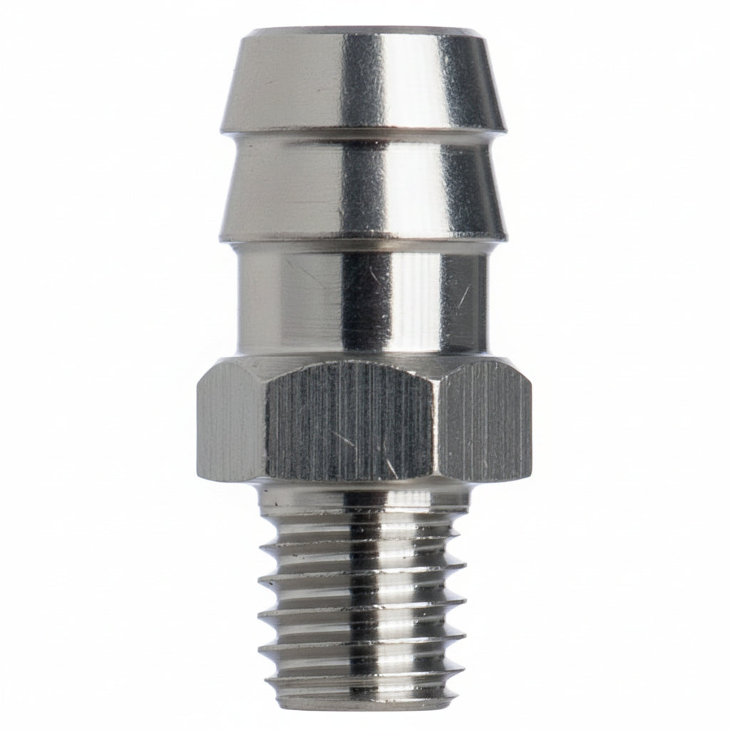 Schlauchtülle 6 mm M 5x0,8 Gewinde, metrisch, Edelstahl 1.4571