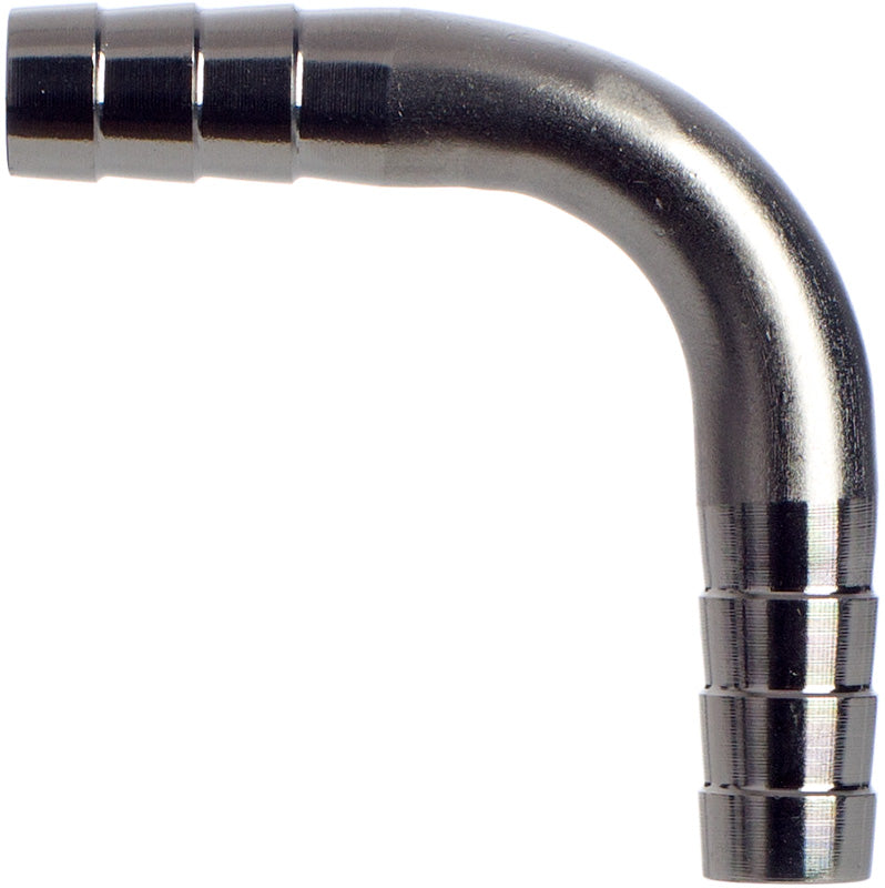 Schlauchverbinder Bogen 90 Grad, 12 mm, Edelstahl, Benzin, Öl, Diesel, Wasser, Lebensmittel