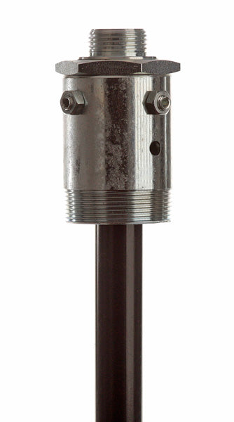 Schnellverbinder für Kunstoff- Metallfässer mit 2 Zoll AG und Abgang 1 Zoll