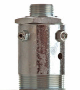 Schnellverbinder für Kunstoff- Metallfässer mit 2 Zoll AG und Abgang 1 Zoll