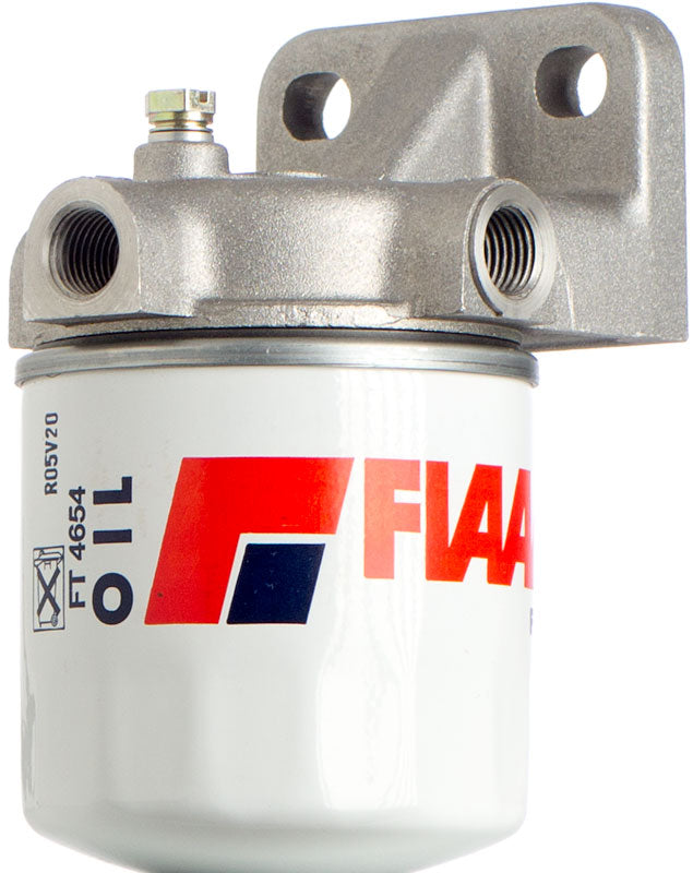 Filterkopf, vertikaler Befestigung, Aluminium, zwei Blindstopfen, Ölfilterpatrone