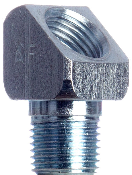 Winkelfitting 1/8 Zoll IG -AG, 45 Grad Bogen, Metall, Stahl verzinkt