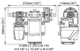 Zahnradpumpe 24 Volt, max. 2 bar, max 26 l/min, Trinkwasser