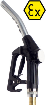 Automatik Zapfpistole Benzin/Diesel Atex 70 l/min, 1 Zoll Tülle, 25 mm Auslauf, Drehgelenk