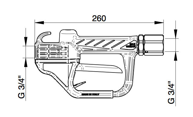 Zapfpistole Schmieröl starrer Auslauf, 60 l/min