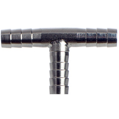 Schlauchverbinder Edelstahl in T Form für 8 mm Schläuche.