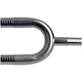 Umkehrbogen mit reduzierten Abgang 12 mm auf 10 mm aus Edelstahl für Lebensmittel.