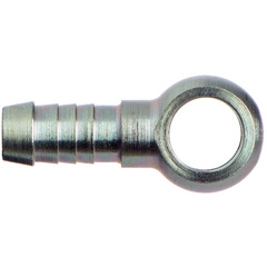 Ringöse 12x1,5 mit 10 ´er Schlauchabgang aus Stahl chromatiert.