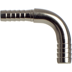 Schlauchverbinder Edelstahlbogen reduzierend 12-8 mm.