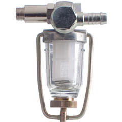Vorfilter Kraftstoff Inline Glas, für Zahnradpumpe 0,8 l/min mit 8 er Abgang