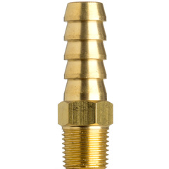 Schlauchtülle mit 1/8 Zoll NPT Gewinde und 8 mm Schlauchabgang aus Messing.