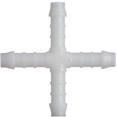 Schlauchverbinder Kreuz Stück 4 mm aus POM.