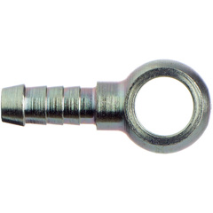 Ringöse 12x1,5 mit 8 ´er Schlauchabgang aus Stahl chromatiert.