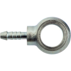 Ringöse aus Stahl mit 15x1,5 auf 5 mm Schlauchabgang.