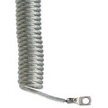 Spark safe Erdungsklammer aus Kunststoff mit Spiralkabel.